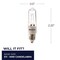 Bulbrite Pack of 575 Watt Dimmable Clear T4 Mini-Candelabra E11 Halogen Bulb, 2900K, 1350 Lumens, 5PK 860799 - alternate 5