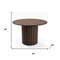 Homeroots 46" Brown Wood Pedestal Base Round Top Dining Table 720646 - alternate 6