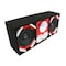 Deejay Led Loaded Box w/Two Despacito Heavy Duty 8-in Woofers One Horn and w/Two Bullet Tweeters RED TBH8RED - alternate 5