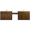 James Martin Vanities Bellshire 120" Dual Vanity Set with 24" Make-Up Counter, Honey Oak w/3 cm Siberian Silestone Top 660-VMC120-HNO-3SFR - alternate 1