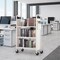 Vevor 3-Tier Rolling Book Cart Single Sided L-Shaped Shelves Book Truck in White HXTC-3LD-4112 - alternate 7