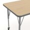Flash Furniture Commercial Adjustable Height Rectangular Activity Table - Locking Casters-LT NAT XU-A2460-REC-LTNAT-T-P-CAS-GG - alternate 9