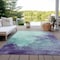 Homeroots 8' X 10' Blue And Purple Abstract Washable Indoor Outdoor Area Rug 604836 - alternate 6