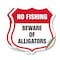 Signmission No Fishing Shield Sign Beware Of Alligat, 18 inch X 18 inch, Vinyl Decal, 2PK SHI-D-2PACK-18-394 - alternate 1