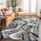 World Rug Gallery Distressed Abstract Area Rug 5 ft x 7 ft Black WR98BLACK5X7 - alternate 1