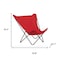 Homeroots 36" Red and Chrome Outdoor Camping Chair 373463 - alternate 3