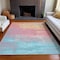Homeroots 5' X 8' Salmon And Beige Abstract Washable Indoor Outdoor Area Rug 610962 - alternate 5