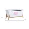 Homeroots 16" X 37" X 20" White Pink Wood Youth Chest 347558 - alternate 4