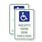 Signmission Handicapped Parking During Church Hours With Graphic, 18'' X 24'', Heavy Gauge Aluminum, 2PK A-1824-2PACK-23916 - alternate 1