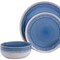 Homeroots Blue and White Sixteen Piece Round Tone on Tone Ceramic Service For Four Dinnerware Set 534538 - alternate 9
