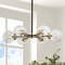 Jonathan Y Caleb 6-Light 28" Brass Cluster Pendant, Black/Brass Gold JYL9015A - alternate 6