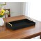 Homeroots 16in Black Wood And Linen Serving Tray With Handles 401792 - alternate 9