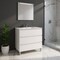 Homeroots 32" White Wood Freestanding Bathroom Vanity With White Sink And Three Drawers 624141 - alternate 4