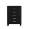Homeroots 49" Black Wood Five Drawer Dresser 564698 - alternate 6