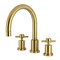 Kingston Brass Two-Handle Deck Mount Roman Tub Faucet, Brushed Brass KS8327DX - alternate 1