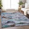 Homeroots 10' X 14' Blue Gray And Brown Abstract Washable Indoor Outdoor Area Rug 603124 - alternate 7