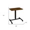 Homeroots Adjustable Brown and Black Wood and Stainless Steel Rolling Standing Desk 535349 - alternate 4
