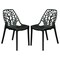 Leisuremod Modern Cornelia Dining Chair, Solid Black, 2PK C18SBL2 - alternate 1