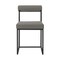 Armen Living Anastasia Dining Chair with Matte Black Iron and Light Gray Faux Leather - Set of 2 LCANSIBLKPGRY - alternate 6