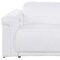 Homeroots 100" White Top Grain Leather Reclining Metal USB Sofa 720432 - alternate 7