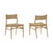 Armen Living Erie Woven Paper Cord and Oak Wood Dining Chairs - Set of 2 LCERSINAT - alternate 1