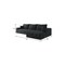 Homeroots 107" Black Corduroy Modular Compression Foam Sofa With Toss Pillows 712960 - alternate 4