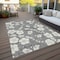 Homeroots 3' X 5' Gray And Ivory Floral Washable Indoor Outdoor Area Rug 599886 - alternate 6