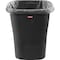 Rubbermaid 8 Gal. Black Rectangular Wastebasket with LinerLock 1835854 - alternate 3
