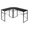 Homeroots Modern Geo Black L Shape Computer Table 475984 - alternate 3