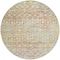 Homeroots 8' Peach And Ivory Round Argyle Washable Indoor Outdoor Area Rug 615814 - alternate 6