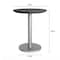 Flash Furniture Commercial All-Weather 24" Black Faux Marble HPL Tabletop with Silver RD Base ST-RD24-BKMAR-TR18S-GG - alternate 8