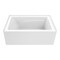 Kingston Brass 54" Acrylic Rectangular 3-Wall Alcove Tub, Right Hand Drain, Glossy White VTAM5436R22T - alternate 3