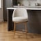 Homeroots 24" Beige and Gold Fabric and Steel Counter Height Swivel Bar Chair 555677 - alternate 6