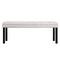 Homeroots 48" Ivory and Black Tufted Velvet Upholstered Bench 569210 - alternate 8