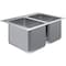Amgood Stainless Steel 2 Compartment Drop-In Sink. Bowl 10 in. x 14 in. x 10 in.. No Faucet AMG SINK DIS S2C-101410-NF-Z - alternate 1