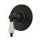 Kingston Brass Single-Handle Six-Way Diverter Valve with Round Trim Kit, Matte Black KS4030PL - alternate 1