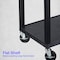 Luxor Utility Cart with Lipped Plastic Shelves, Thermoplastic Resin, 200 lb Load Capacity, 2 Shelves WT26 - alternate 9
