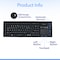 Delton Medical Grade Airtight Waterproof Wireless Backlit Computer Keyboard & Touchpad, Black M90 - alternate 7