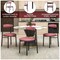 Leisuremod Lume Modern Dining Side Chair in Polyester with Black Steel Frame in Burgundy LC20BUR - alternate 8