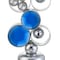 Homeroots 21" Silver and Blue Faux Crystal Bling Hurricane Candle Holder 468339 - alternate 5