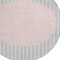 Homeroots 8' Silver And Pink Round Striped Washable Indoor Outdoor Area Rug 597195 - alternate 5