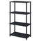Homeroots 44" Black Metal and Wood Four Tier Etagere Bookcase 486302 - alternate 1