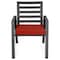 Leisuremod Chelsea Aluminum Outdoor Dining Table 87 With 8 Chairs and Cushions, Cherry Red CC20-T87BL-8CHR - alternate 7