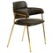 Leisuremod Axis Collection Modern Gold Dining Chair in Charcoal ACG22CH - alternate 1