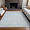 Homeroots 3' X 5' Sky Blue And Ivory Geometric Washable Indoor Outdoor Area Rug 610853 - alternate 6