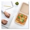 Dart Compostable Molded Fiber Hinged Trays, ProPlanet Seal, 9.14 x 9 x 2.98, Natural, 200PK 90FBRHT1 - alternate 7