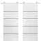 Sartodoors Sturdy Double Barn Door with Hardware, Planum 0015 White Silk and Aluminum Strips, 13FT Rail Hanger PLANUM0015DB-S-WS-64 x 84 (2* 32x84) - alternate 1