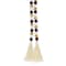Homeroots 36" Blue Natural And White Wood Hand Painted Decorative Tassel 635378 - alternate 3
