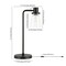 Homeroots 21" Black Metal Arched Table Lamp With Clear Cone Shade 524489 - alternate 3