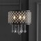 Jonathan Y Gigi 13 in. Metal/Crystal Adjustable LED Drop Chandelier, Black/Clear JYL7463A - alternate 13